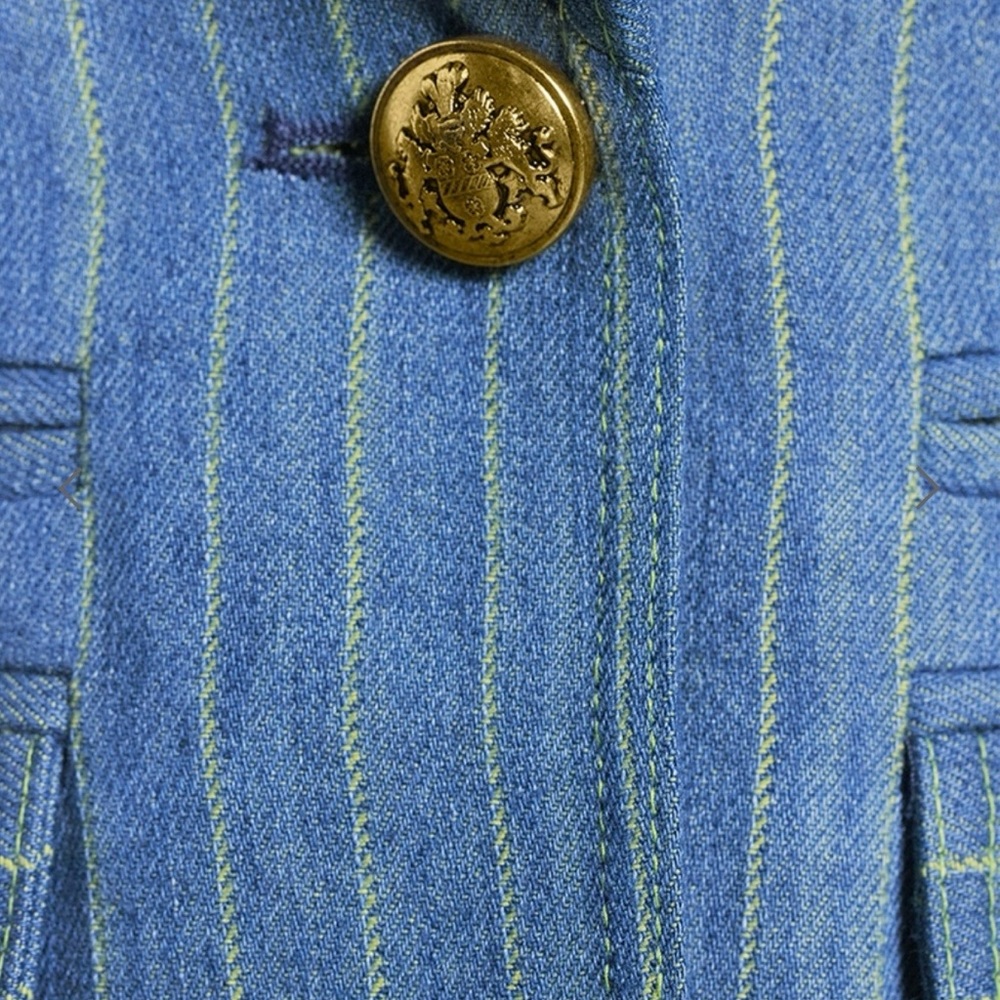 Smythe Denim Blue Striped Blazer - Picture 12 of 12
